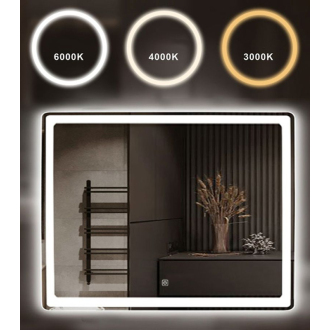 REA Zrkadlo LED 80x60cm P10407 HOM-02829