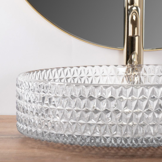 REA Cristal Transparent umývadlo na dosku REA-U0284