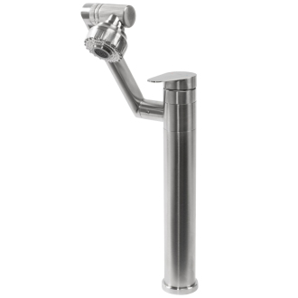 REA PACO Umývadlová batéria INOX, brúsený nikel, vysoká REA-B0537