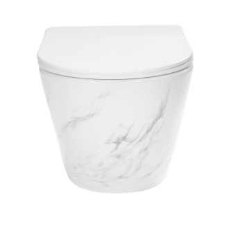 WC misa bez splachovacieho okruhu Rea Carlos Nature Marble