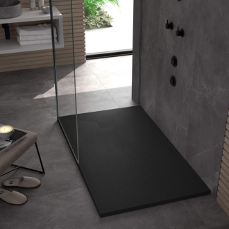 REA Sprchová vanička Magnum, čierna 100x80 REA-K3330