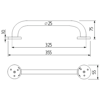 Nimco Unix UN 13035BM-26 Madlo k vani 357x25 mm chróm
