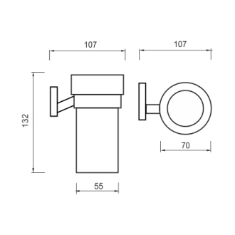 Nimco Keira KE 22058W-26 Držiak pohára chróm