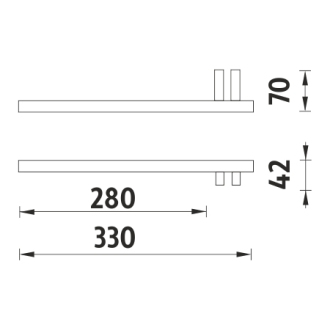 Nimco Keira KE 22060AL-26 Držiak na uteráky ľavý do nábytku chróm