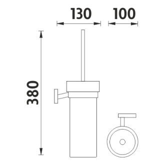 Nimco Keira KE 22094W-26 Toaletná WC kefa chróm