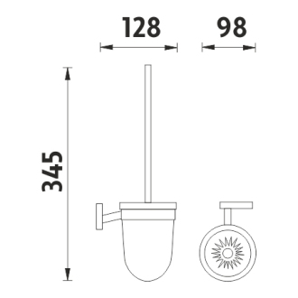 Nimco Keira KE 22094WN-26 Toaletná WC kefa chróm
