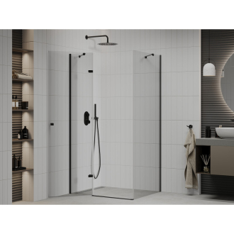 Mexen Roma sklopná sprchová kabína 70 x 100 cm, priehľadná, čierna - 854-070-100-70-00