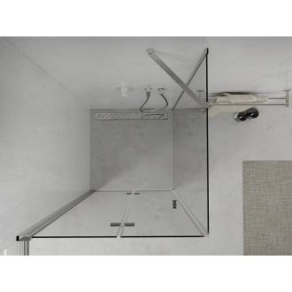 Mexen Lima skladací sprchovací kút 110 x 110 cm, transparentný, chróm - 856-110-110-01-00