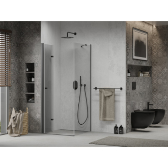 Mexen Lima skladací sprchovací kút 90 x 90 cm, transparentný, čierna - 856-090-090-70-00