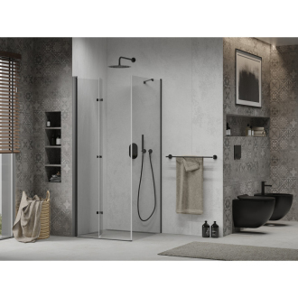Mexen Lima skladací sprchovací kút 90 x 90 cm, transparentný, čierna - 856-090-090-70-00