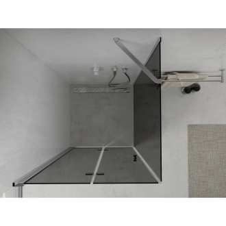 Mexen Lima skladací sprchovací kút 90 x 90 cm, grafit, chróm - 856-090-090-01-40