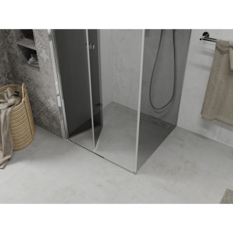 Mexen Lima skladací sprchovací kút 90 x 90 cm, grafit, chróm - 856-090-090-01-40
