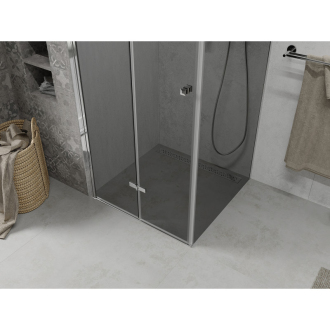 Mexen Lima skladací sprchovací kút 90 x 90 cm, grafit, chróm - 856-090-090-01-40