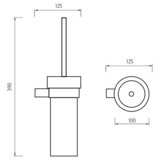 Nimco Bormo BR 11094K-26 Toaletná WC kefa chróm