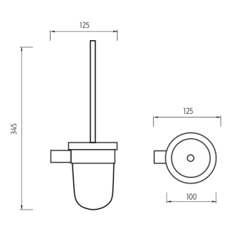 Nimco Bormo BR 11094WN-26 Toaletná WC kefa chróm