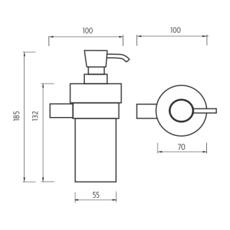 Nimco Bormo BR 11031KN-26 Dávkovač tekutého mydla chróm