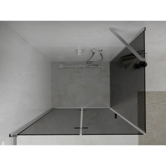 Mexen Lima skladací sprchovací kút 100 x 110 cm, grafit, chróm - 856-100-110-01-40