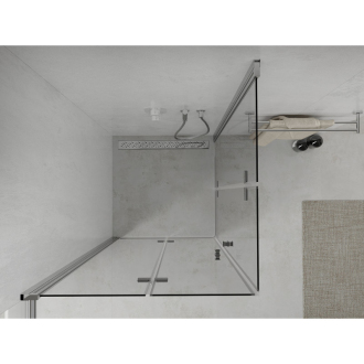 Mexen Lima Duo skladací sprchovací kút 100 x 100 cm, transparentný, chróm 856-100-100-02-00