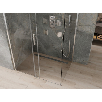 Mexen Omega výsuvný sprchovací kút 110 x 80 cm, transparentný, chróm - 825-110-080-01-00