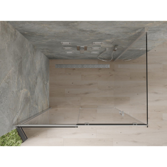 Mexen Omega výsuvný sprchovací kút 110 x 80 cm, transparentný, chróm - 825-110-080-01-00