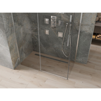 Mexen Omega výsuvný sprchovací kút 140 x 80 cm, transparentný, chróm - 825-140-080-01-00
