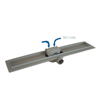 STANDARDline - odtokový žľab s roštom MEDIUM, dĺžka 400 mm OLPZLABST39