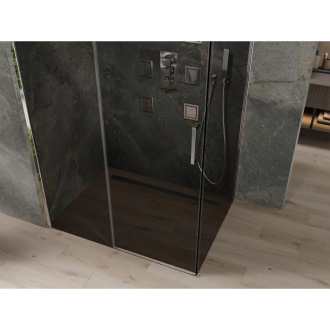 Mexen Omega výsuvný sprchovací kút 110 x 80 cm, grafit, chróm - 825-110-080-01-40