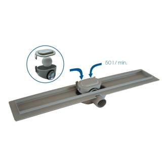 STANDARDline - odtokový žľab s roštom MEDIUM, dĺžka 900 mm OLPZLABST89