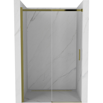 MEXEN OMEGA sprchové dvere 130x190 cm 8 mm zlatá-číre 825-130-000-50-00