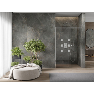 MEXEN OMEGA sprchové dvere 140x190 cm 8 mm chróm-číre 825-140-000-01-00