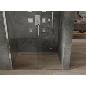 MEXEN OMEGA sprchové dvere 140x190 cm 8 mm chróm-číre 825-140-000-01-00