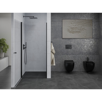 MEXEN PRETORIA sprchové dvere 90x190 cm 6mm, čierna-číre 852-090-000-70-00