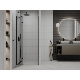 MEXEN ROMA sprchové dvere 70x190 cm 6mm, čierna-číre 854-070-000-70-00