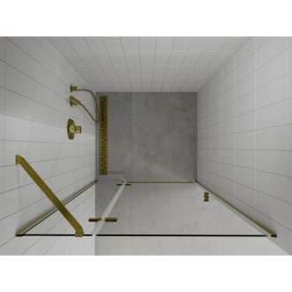 MEXEN ROMA sprchové dvere 90x190 cm 6mm, zlatá-číre 854-090-000-50-00