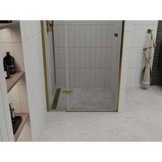 MEXEN ROMA sprchové dvere 90x190 cm 6mm, zlatá-číre 854-090-000-50-00