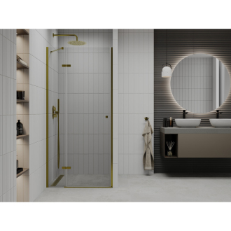 MEXEN ROMA sprchové dvere 90x190 cm 6mm, zlatá-číre 854-090-000-50-00
