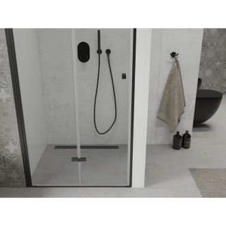 MEXEN LIMA sprchové dvere zalamovacie 90x190 cm 6mm, čierna-číre 856-090-000-70-00