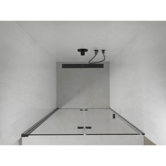 MEXEN LIMA sprchové dvere zalamovacie 90x190 cm 6mm, čierna-číre 856-090-000-70-00