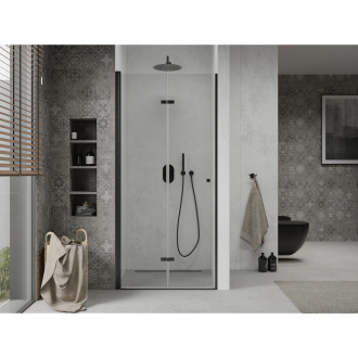 MEXEN LIMA sprchové dvere zalamovacie 90x190 cm 6mm, čierna-číre 856-090-000-70-00