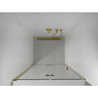 MEXEN LIMA sprchové dvere zalamovacie 100x190 cm 6mm, zlatá-číre 856-100-000-50-00