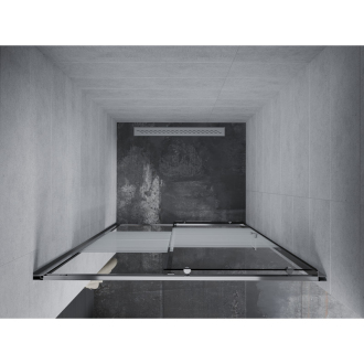 MEXEN APIA sprchové dvere 90x190 cm 5mm, chróm-pásy 845-090-000-01-20