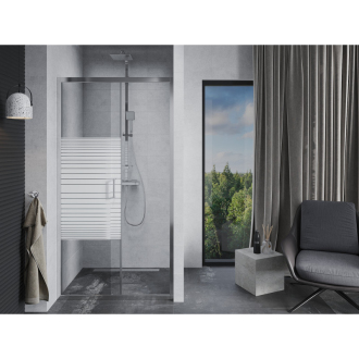 MEXEN APIA sprchové dvere 120x190 cm 5mm, chróm-pásy 845-120-000-01-20