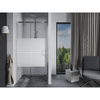 MEXEN APIA sprchové dvere 120x190 cm 5mm, chróm-pásy 845-120-000-01-20