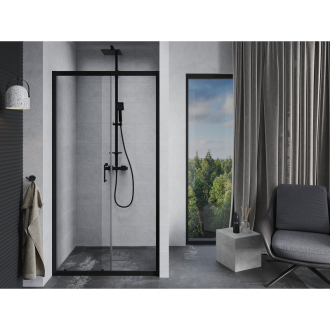 MEXEN APIA sprchové dvere 130x190 cm 5mm, čierna-číre 845-130-000-70-00