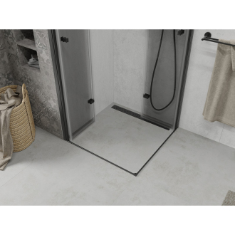 Mexen Lima Duo skladací sprchovací kút 90 x 90 cm, transparentný, čierna - 856-090-090-50-00-02
