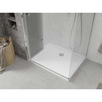 Mexen Lima skladací sprchovací kút 110 x 90 cm, transparentný, chróm + plochá sprchová vanička - 856-110-090-01-00-4010