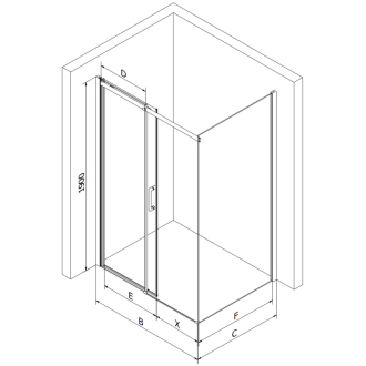 Mexen Omega výsuvná sprchová kabína 140 x 70 cm, priehľadná, zlatá + plochá sprchová vanička - 825-140-070-50-00-4010