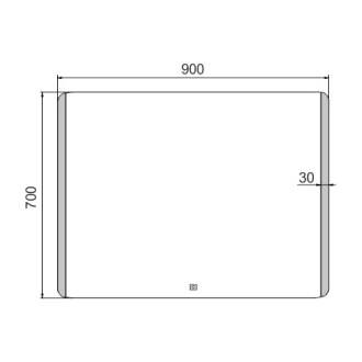 Nimco Séria 17000 ZP 17019V LED zrkadlo 900x700 s dotykovým senzorom rám hliníkový