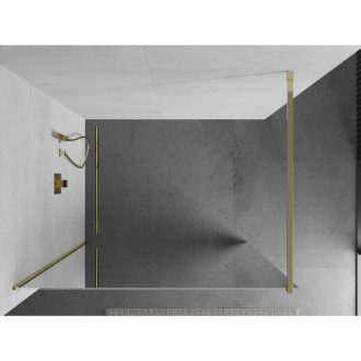 Mexen Kyoto sprchová stena 70 x 200 cm, 8 mm zrkadlo, zlatá - 800-070-101-50-50