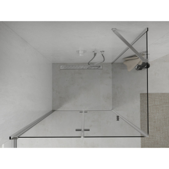 Mexen Lima skladací sprchovací kút 115 x 100 cm, transparentný, chróm - 856-115-100-01-00